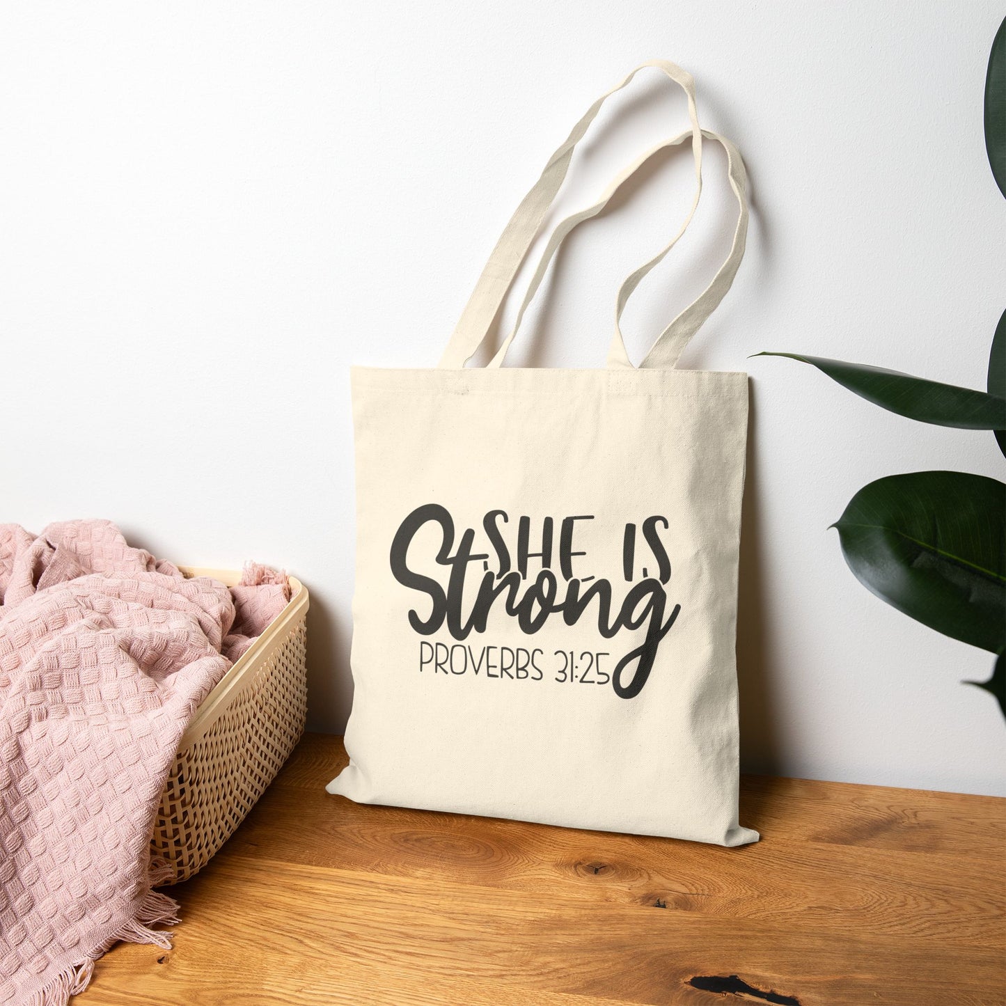 Cotton Tote Bag she is strong