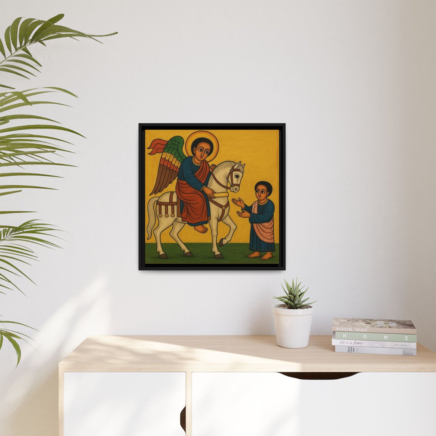 Matte Canvas, Framed (Multi-color) Saint Michael ቅዱስ ሚካኤል