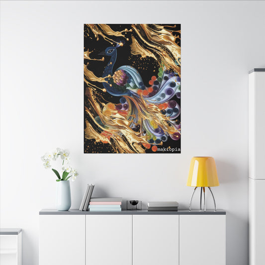 Matte Canvas, Stretched, 0.75" (Multi-Size)  Peacock