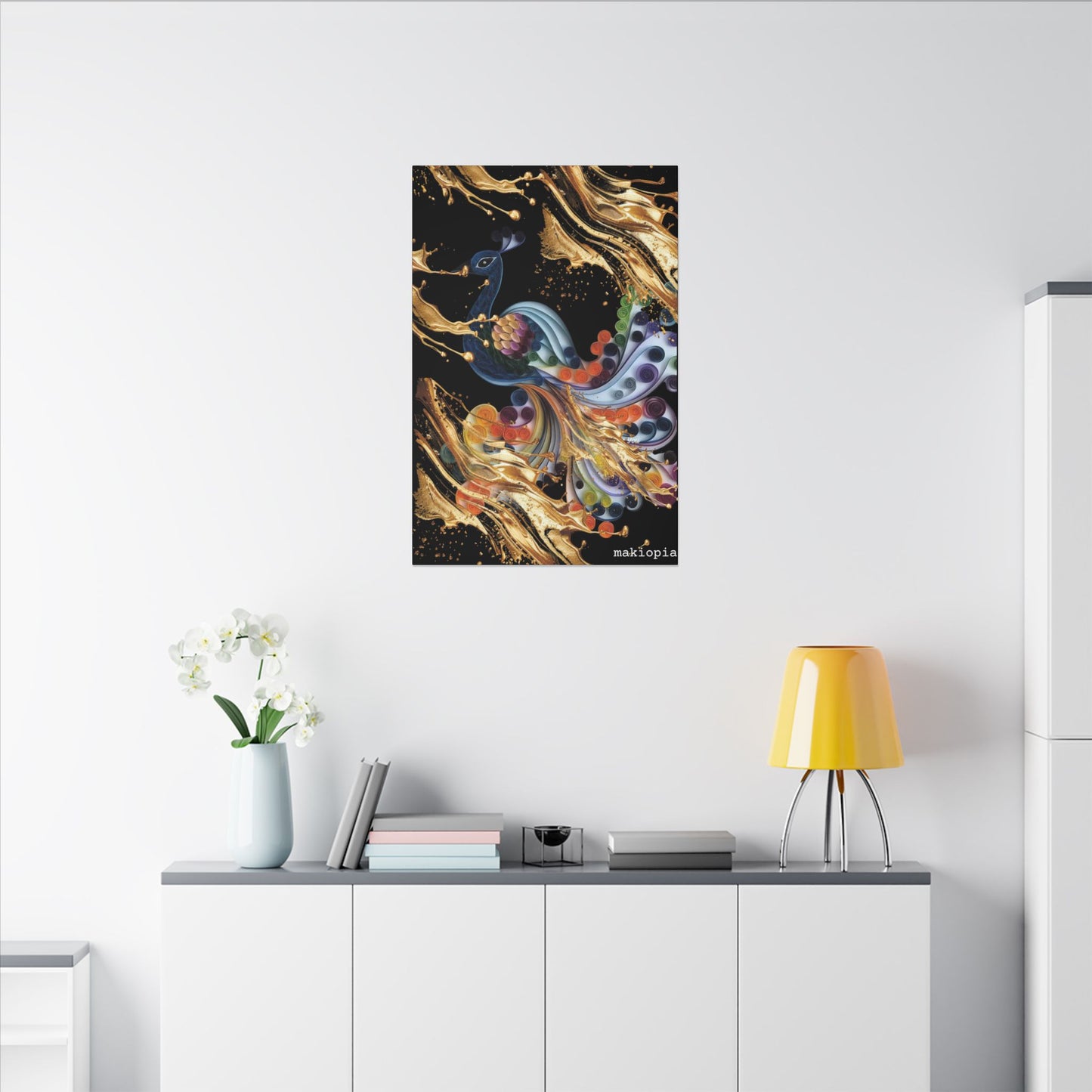 Matte Canvas, Stretched, 0.75" (Multi-Size)  Peacock