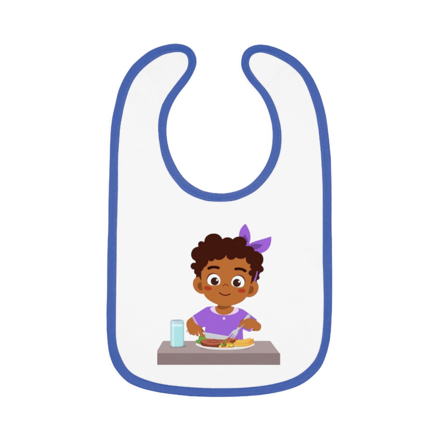 Baby Contrast Trim Jersey Bib