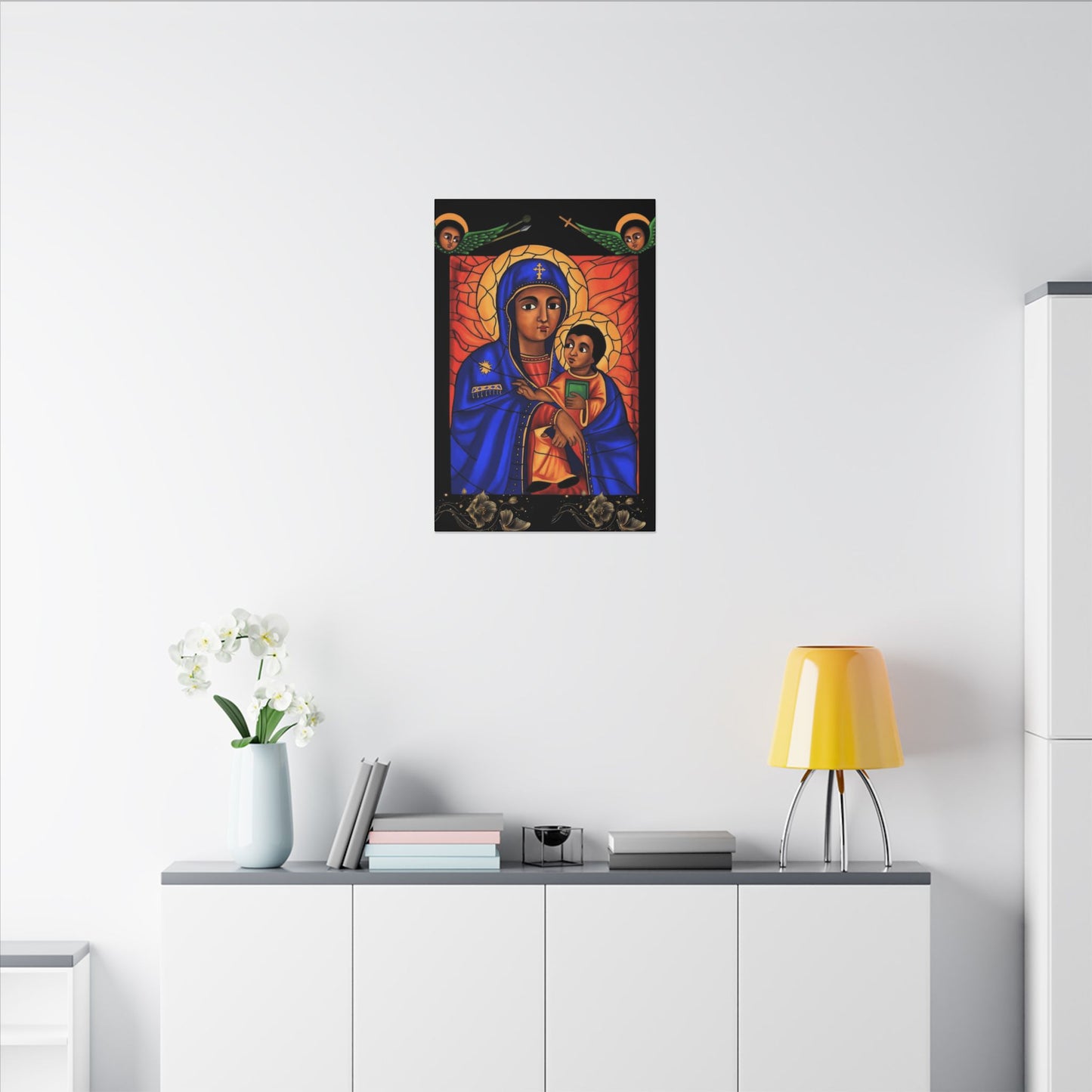 Virgin Mary Matte Canvas, Stretched, 0.75" (Multi-Size)