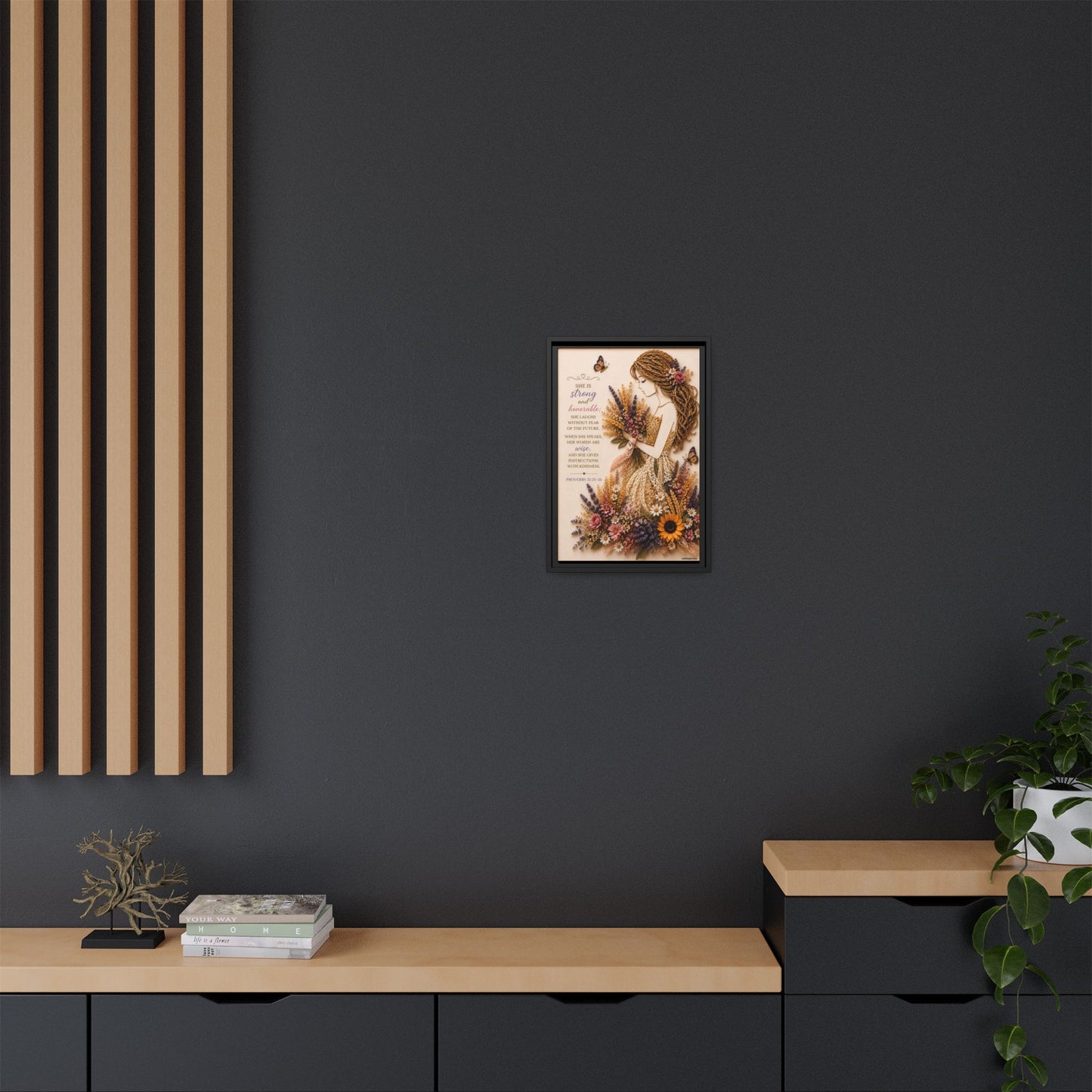 Christian Wall Art | Floral Woman የክርስቲያን ሴት