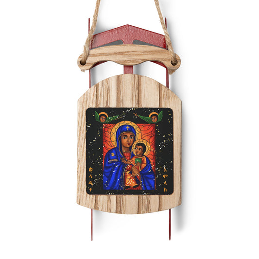 Sled Ornaments ማርያም ድንግል Virgin Mary