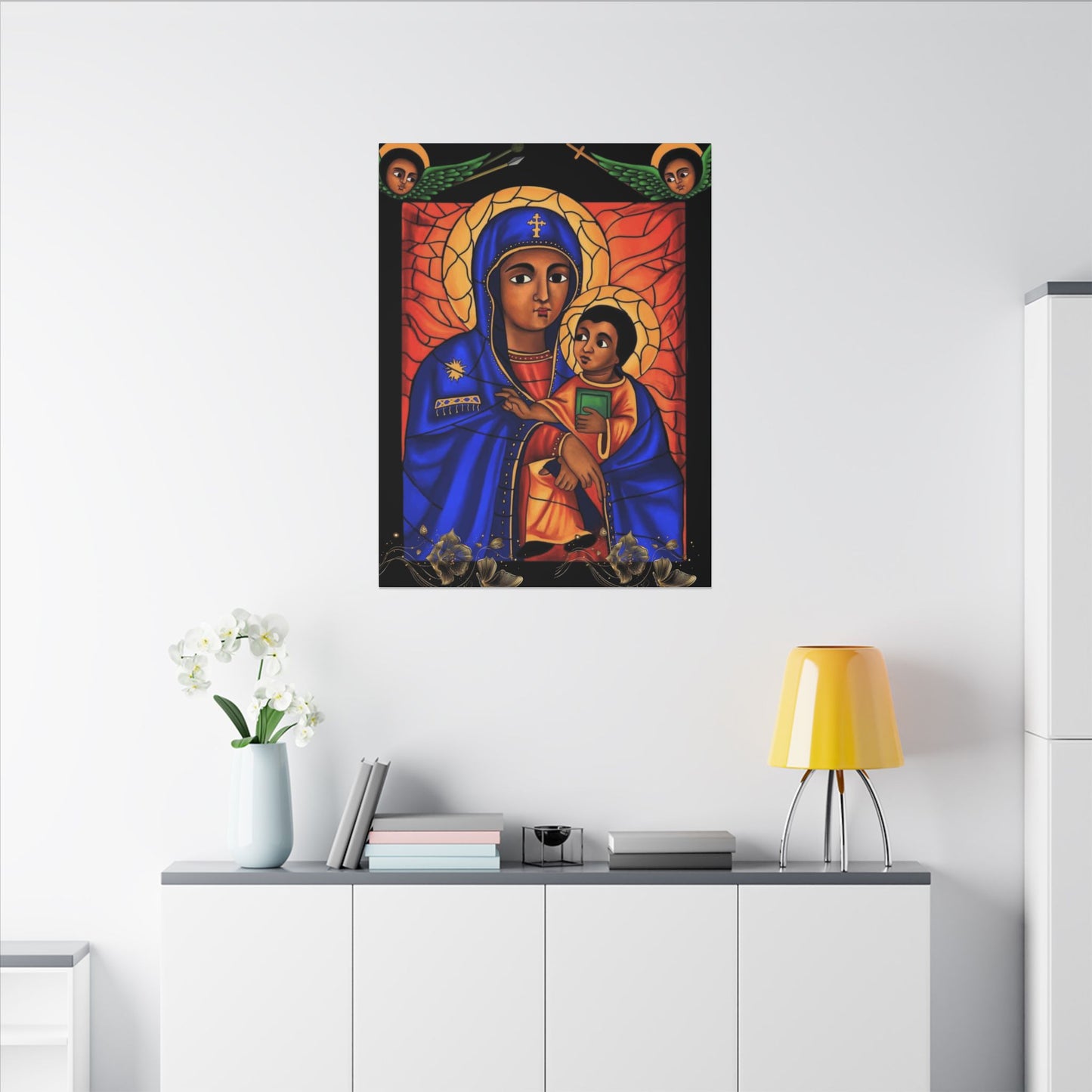 Virgin Mary Matte Canvas, Stretched, 0.75" (Multi-Size)