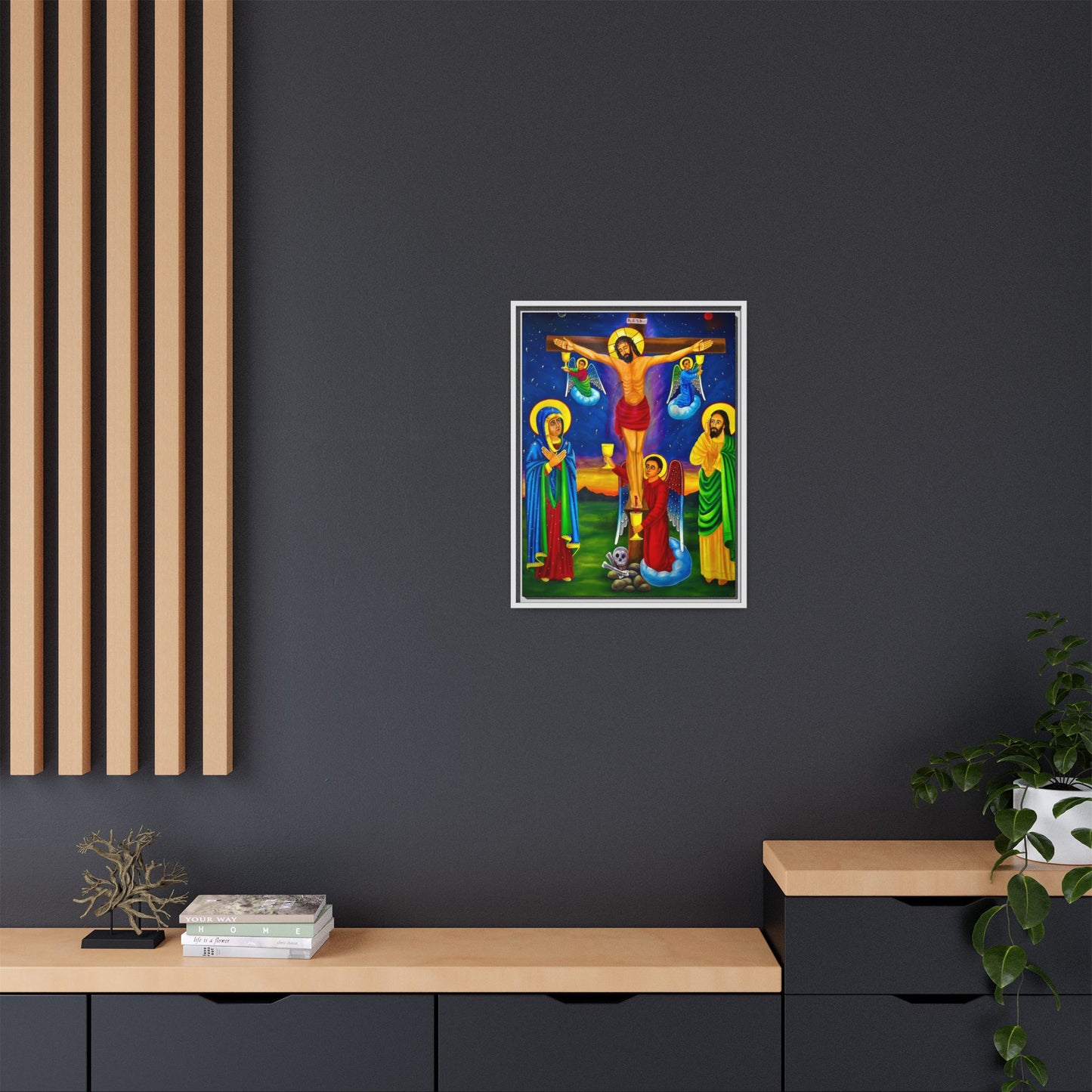 The Crucifixion of Our Lord የጌታችን ስቅለት - Matte Canvas, Framed (Multi-color)