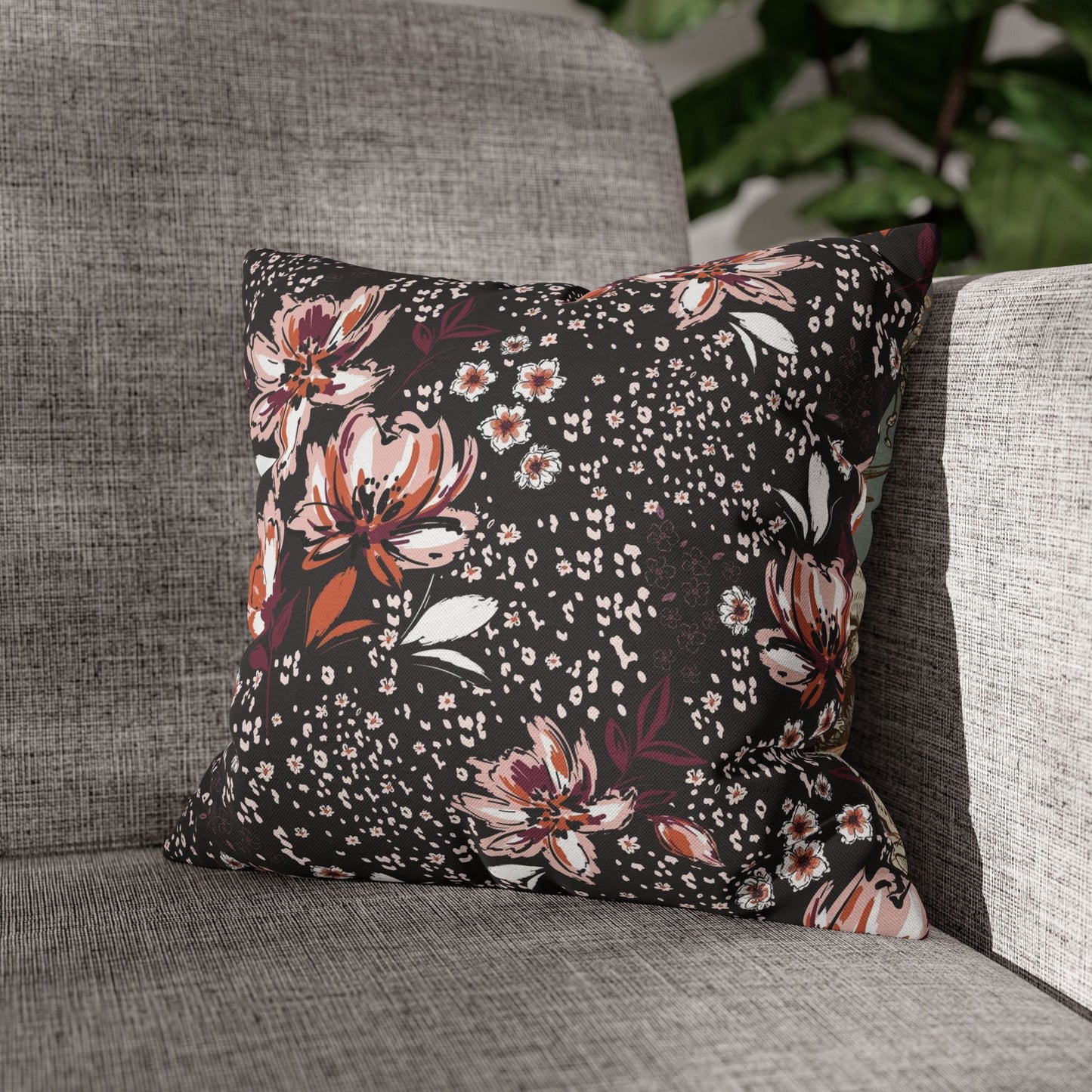 Spun Polyester Square Pillowcase