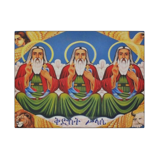 Matte Canvas, Stretched, 0.75" (Multi-Size) Holy Trinity Icon