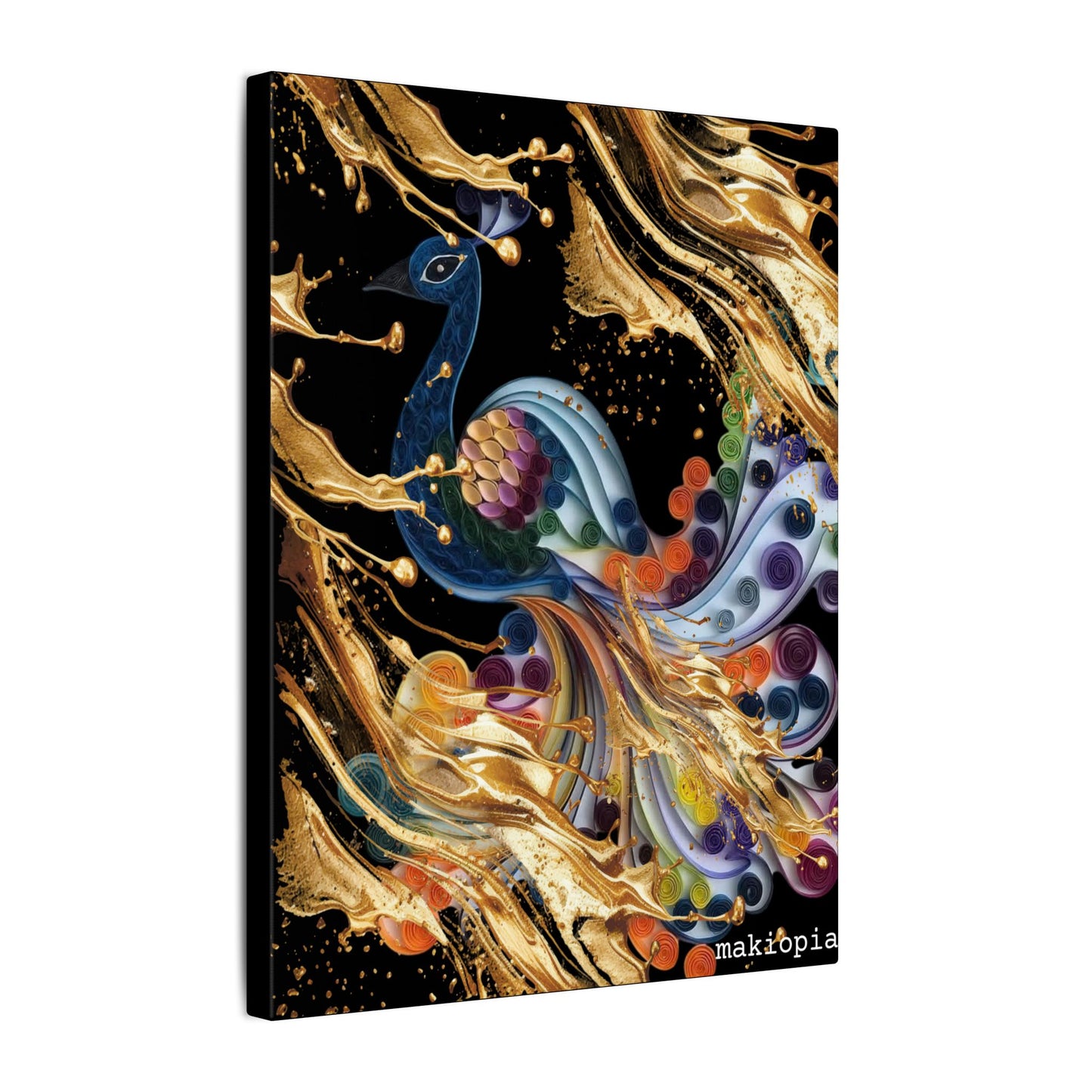 Matte Canvas, Stretched, 0.75" (Multi-Size)  Peacock