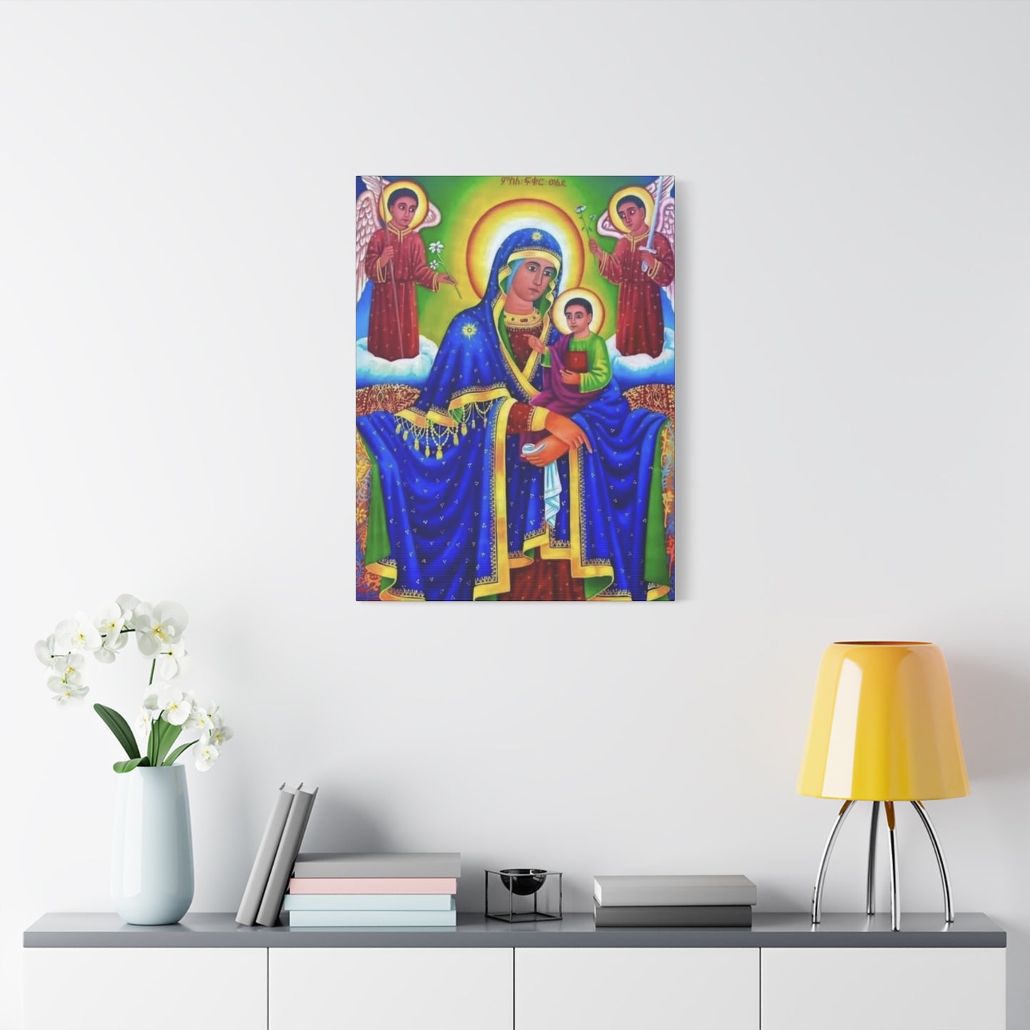 Virgin Mary Matte Canvas, Stretched, 1.25" ማርያም ድንግል