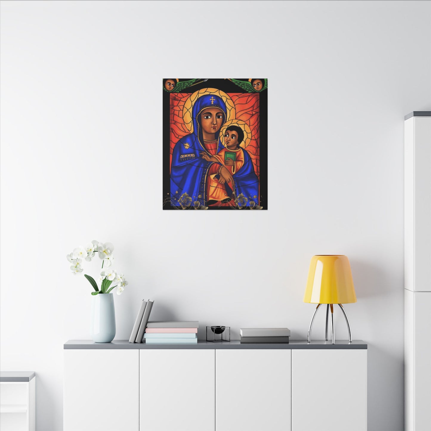Virgin Mary Matte Canvas, Stretched, 0.75" (Multi-Size)