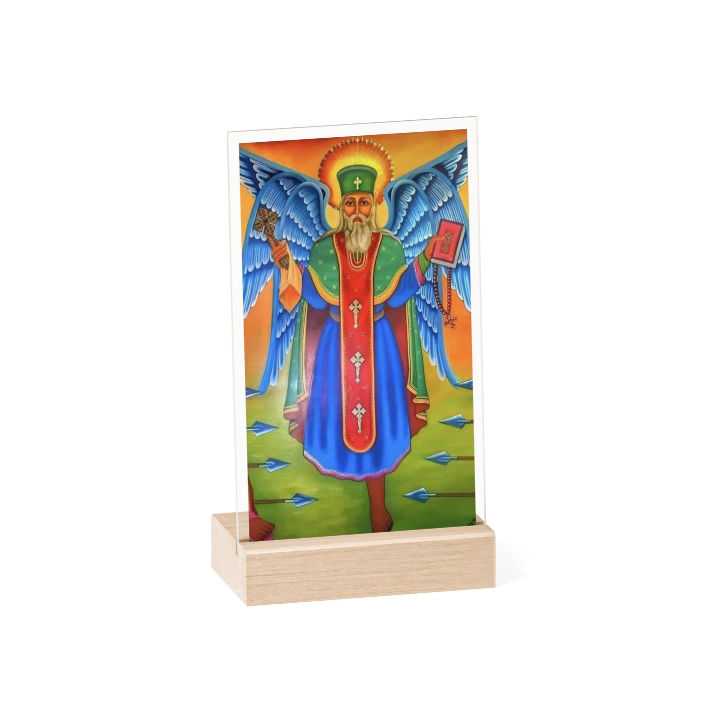 Abune Teklehaimanot with Wooden Stand