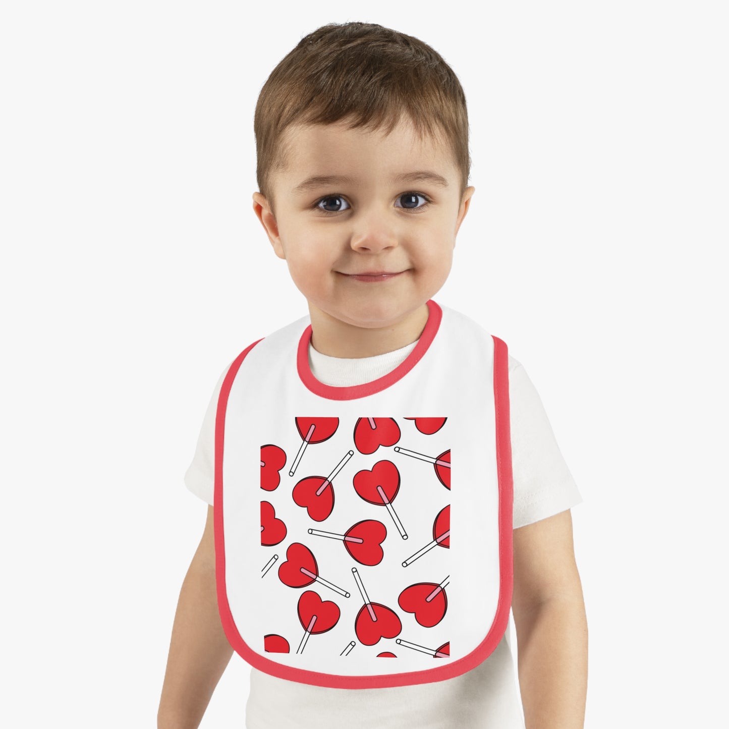 Baby Contrast Trim Jersey Bib