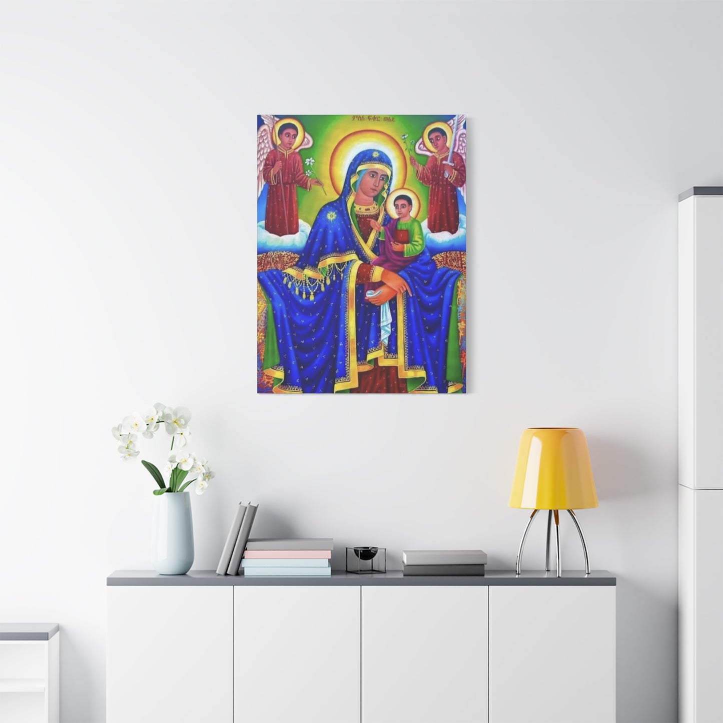 Virgin Mary Matte Canvas, Stretched, 1.25" ማርያም ድንግል