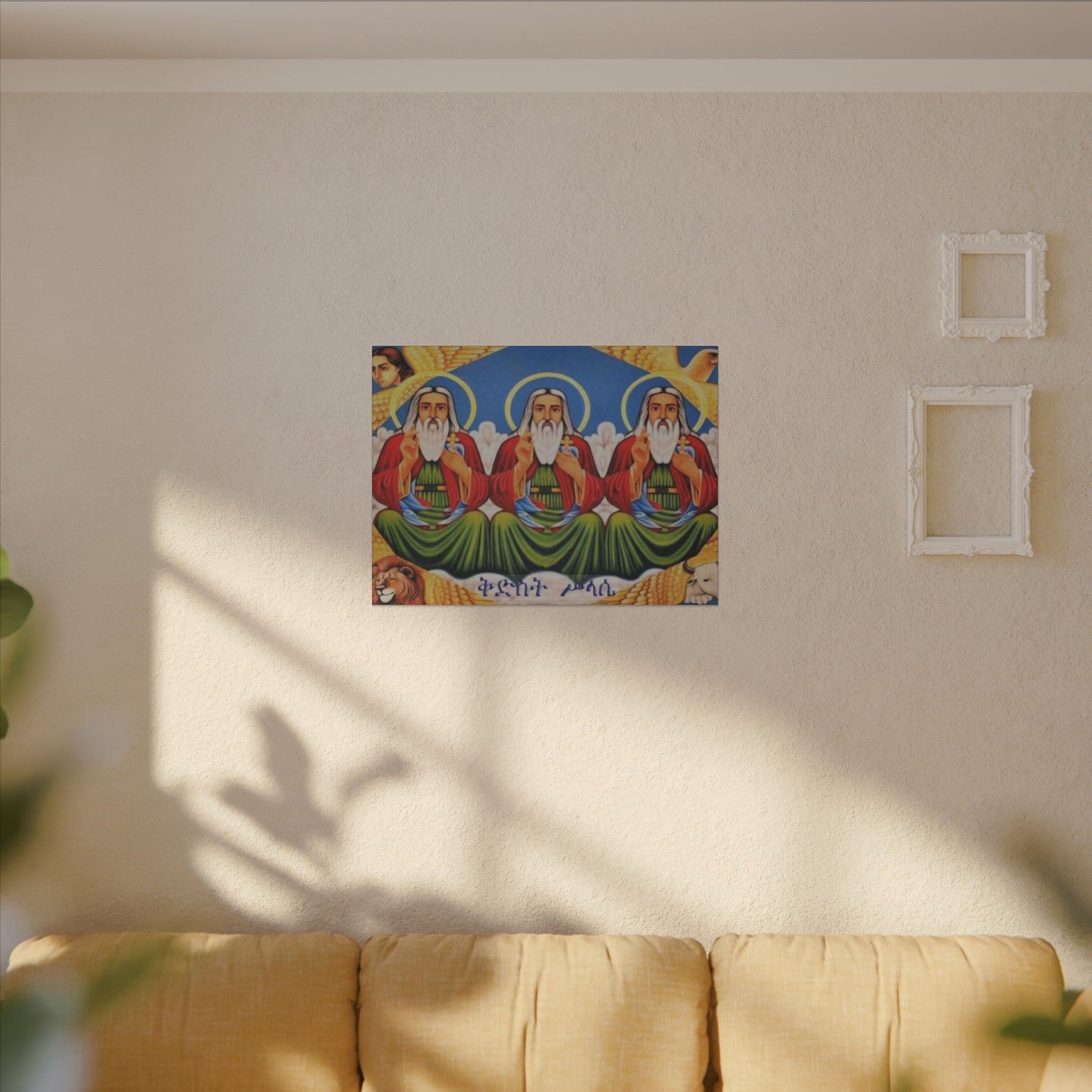 Matte Canvas, Stretched, 0.75" (Multi-Size) Holy Trinity Icon