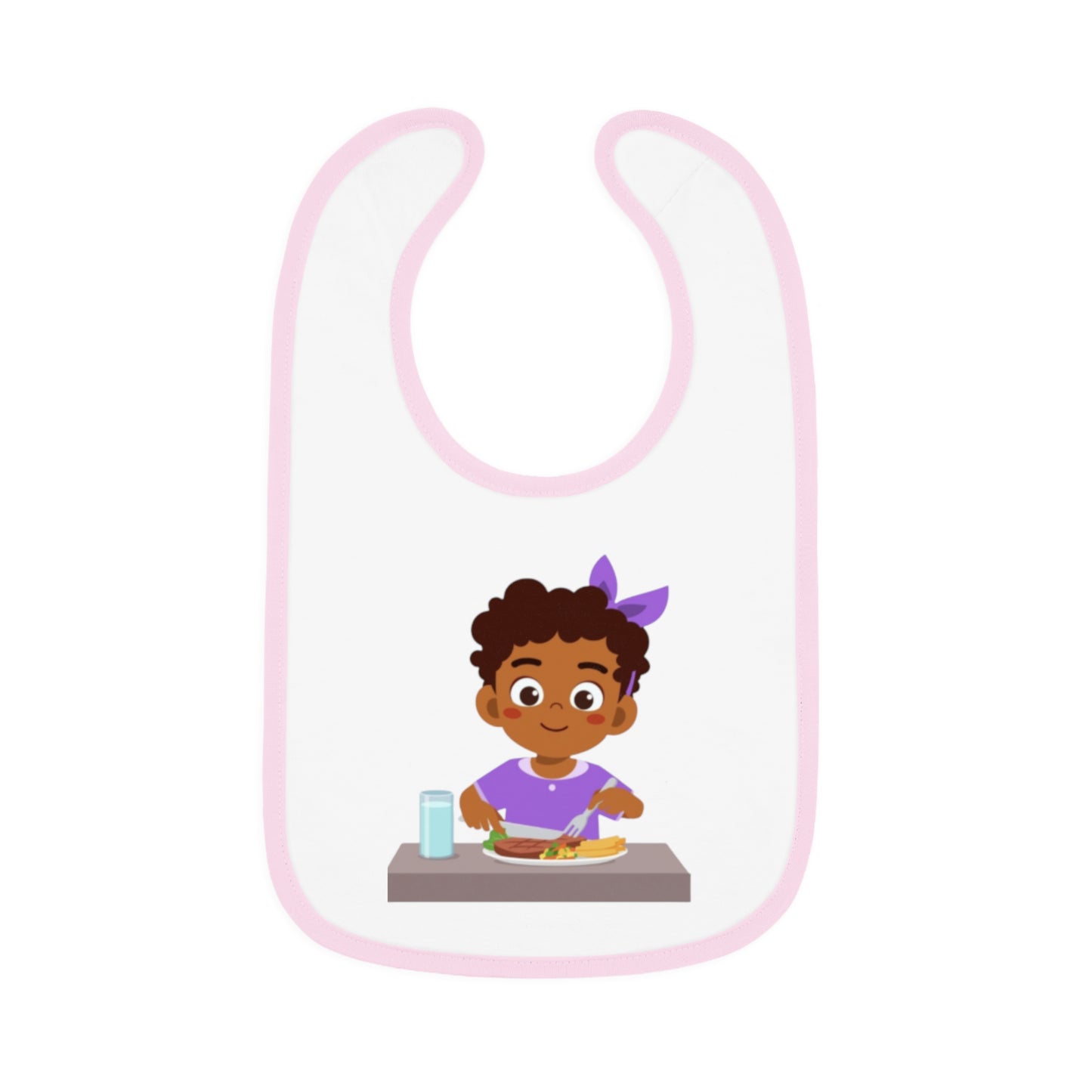 Baby Contrast Trim Jersey Bib