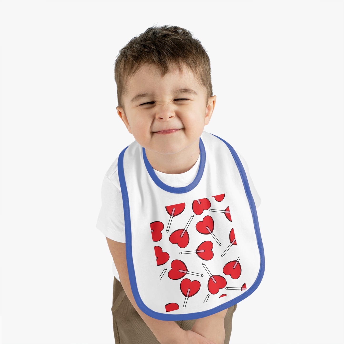 Baby Contrast Trim Jersey Bib