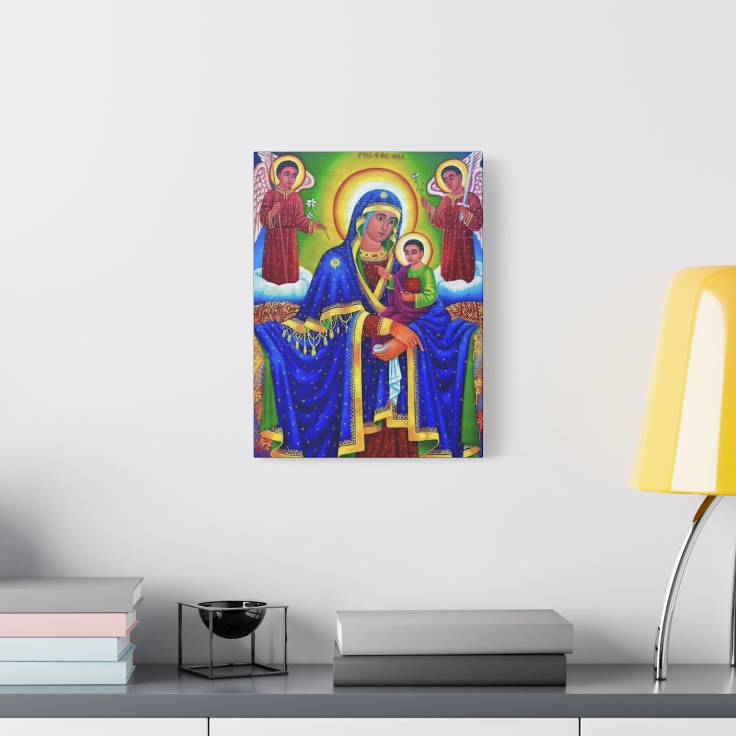 Virgin Mary Matte Canvas, Stretched, 1.25" ማርያም ድንግል