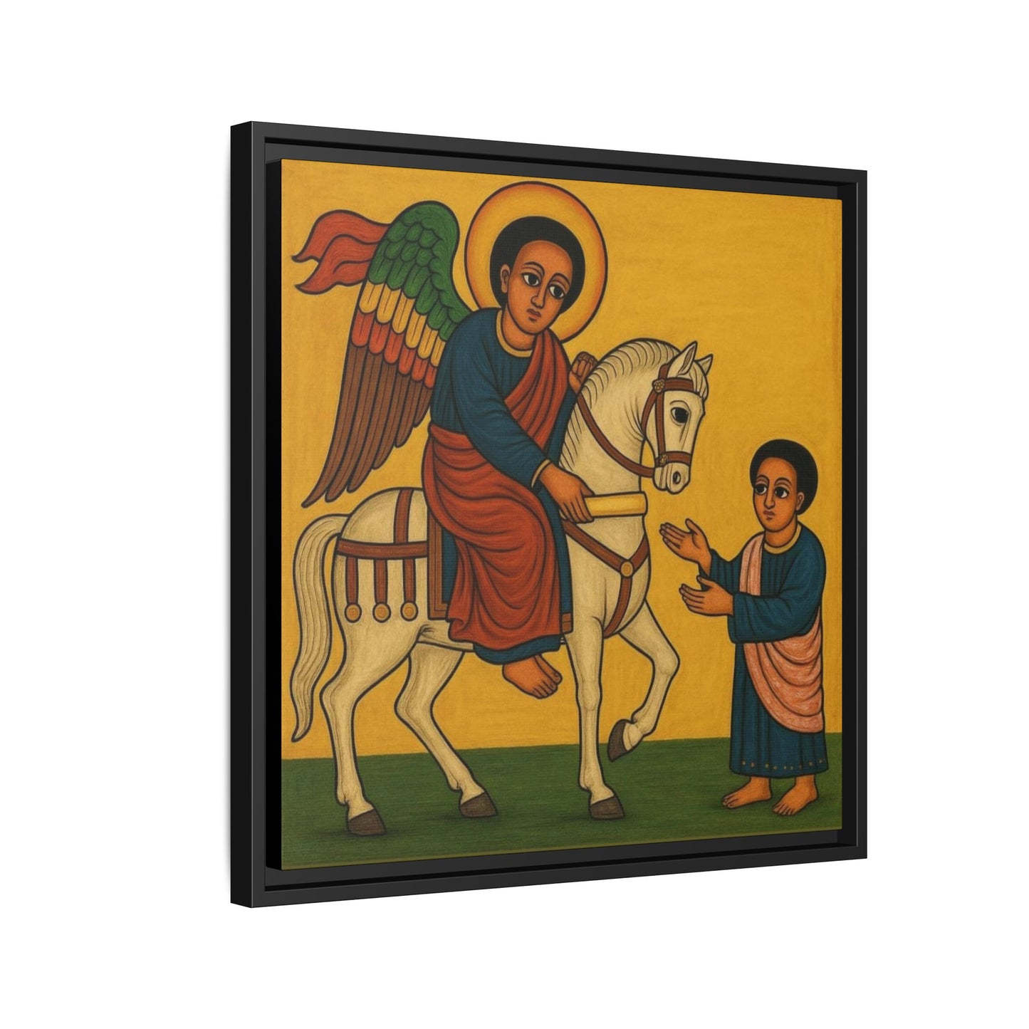 Matte Canvas, Framed (Multi-color) Saint Michael ቅዱስ ሚካኤል
