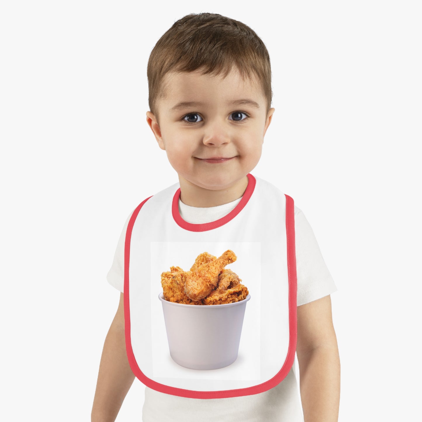 Baby Contrast Trim Jersey Bib