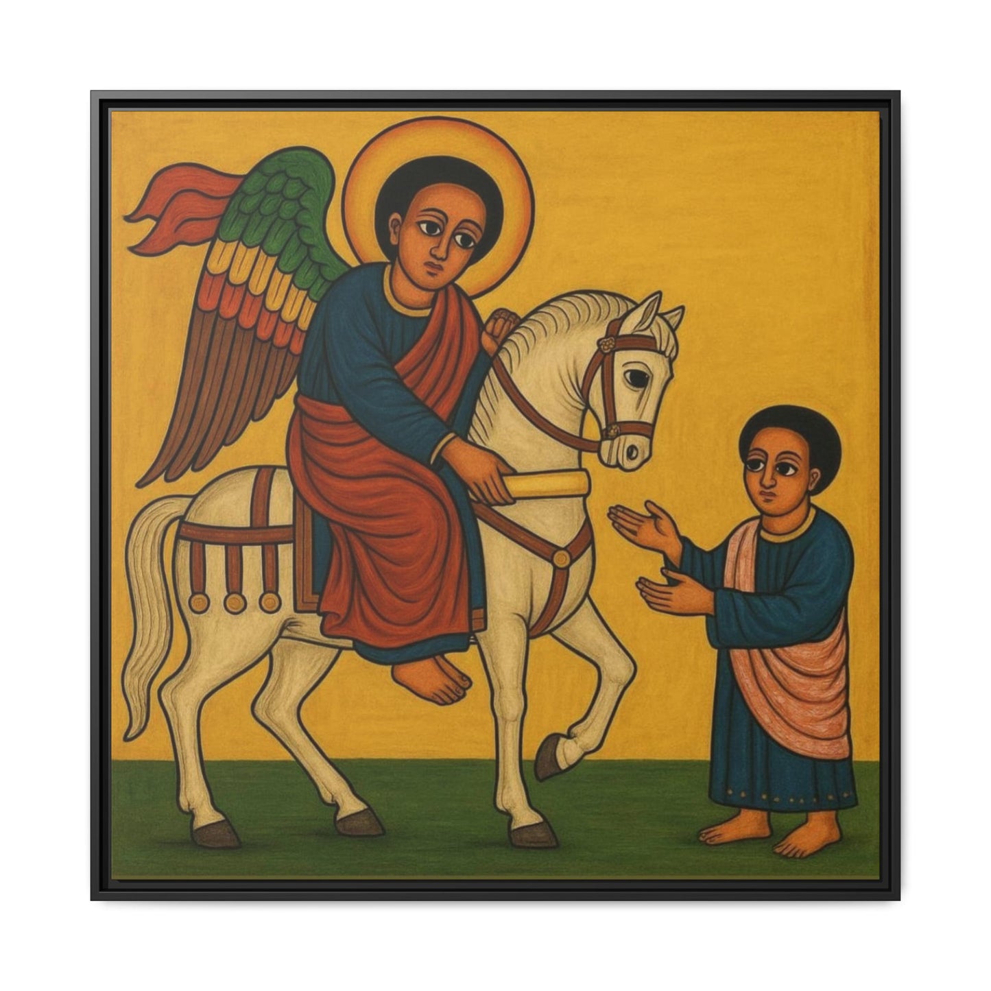 Matte Canvas, Framed (Multi-color) Saint Michael ቅዱስ ሚካኤል