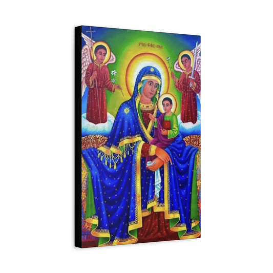 Virgin Mary Matte Canvas, Stretched, 1.25" ማርያም ድንግል