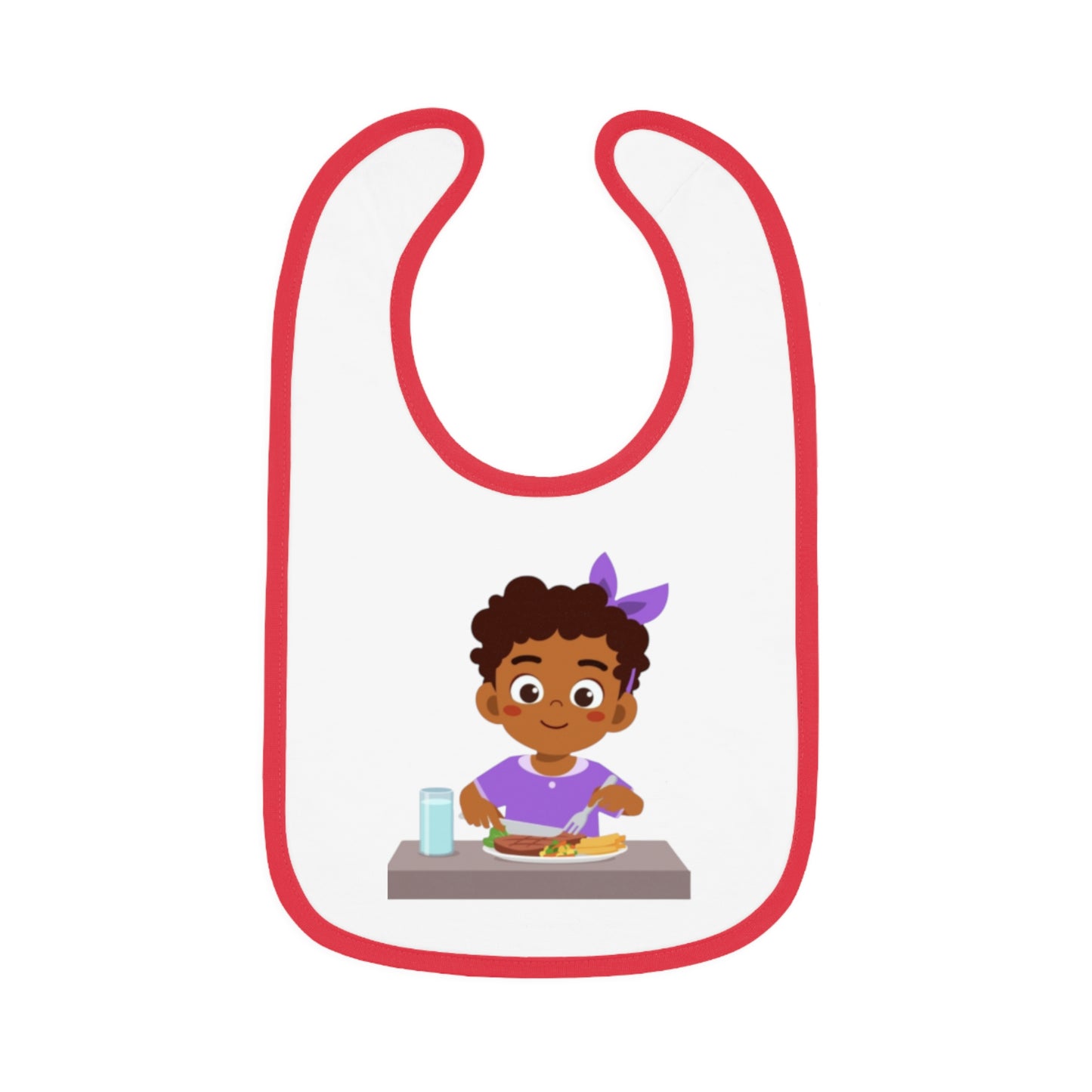 Baby Contrast Trim Jersey Bib