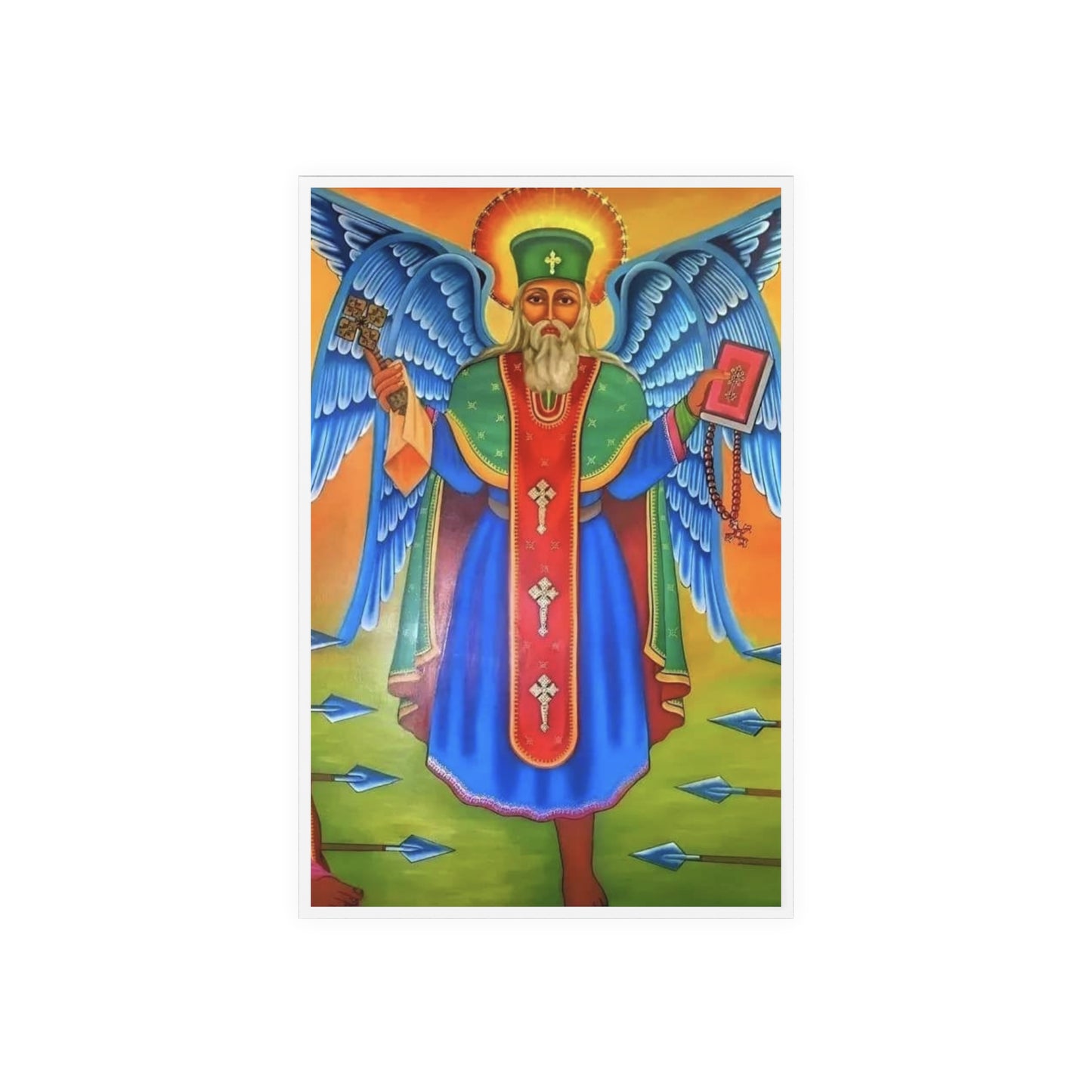 Abune Teklehaimanot with Wooden Stand