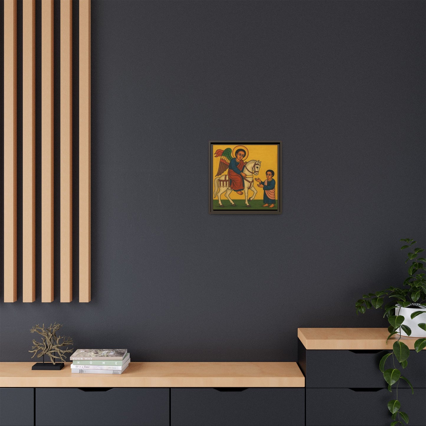 Matte Canvas, Framed (Multi-color) Saint Michael ቅዱስ ሚካኤል