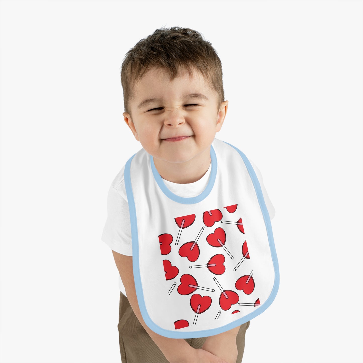 Baby Contrast Trim Jersey Bib