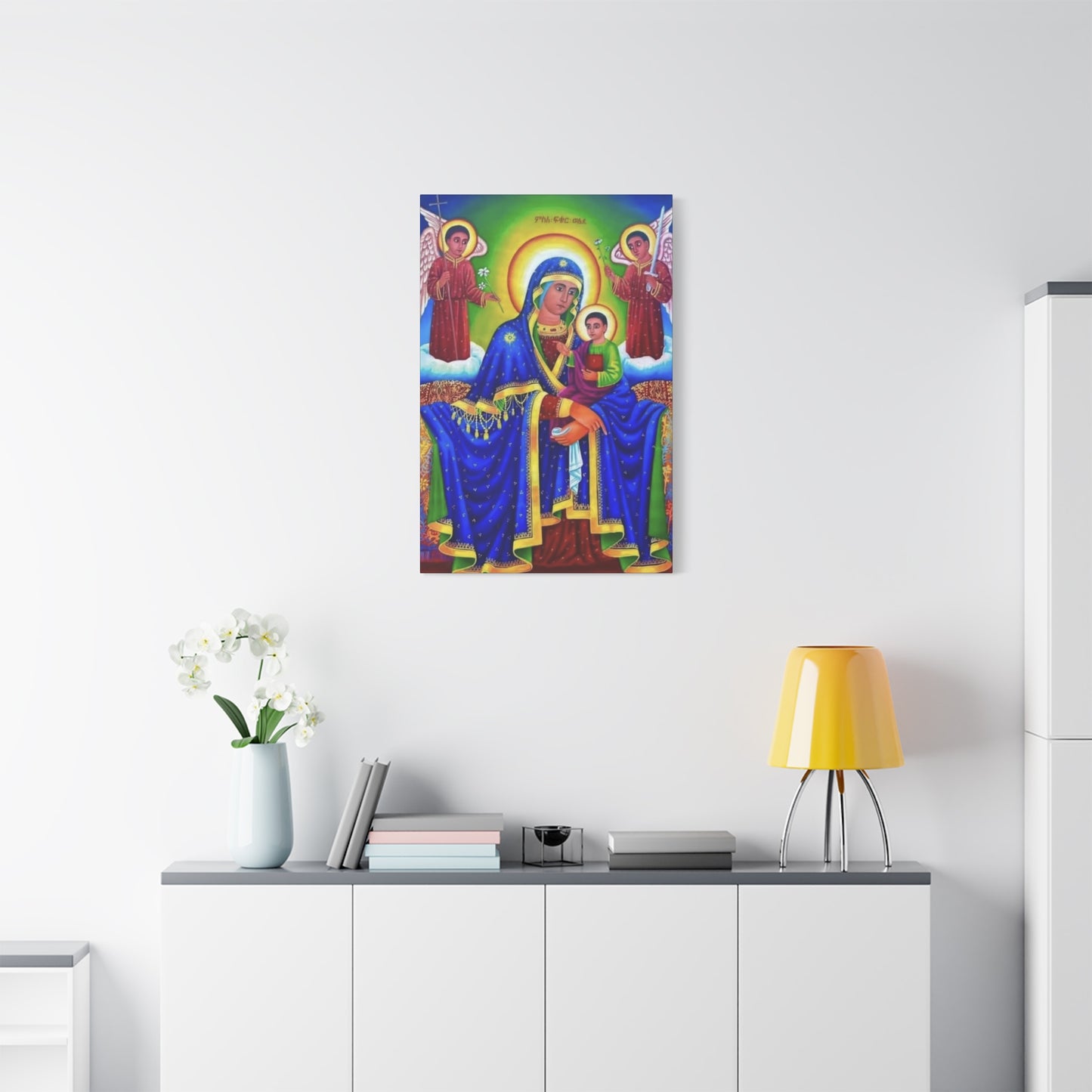 Virgin Mary Matte Canvas, Stretched, 1.25" ማርያም ድንግል