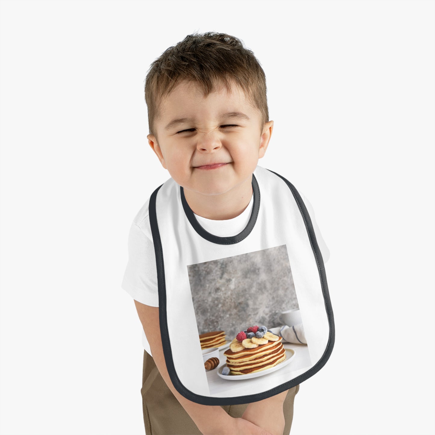 Baby Contrast Trim Jersey Bib