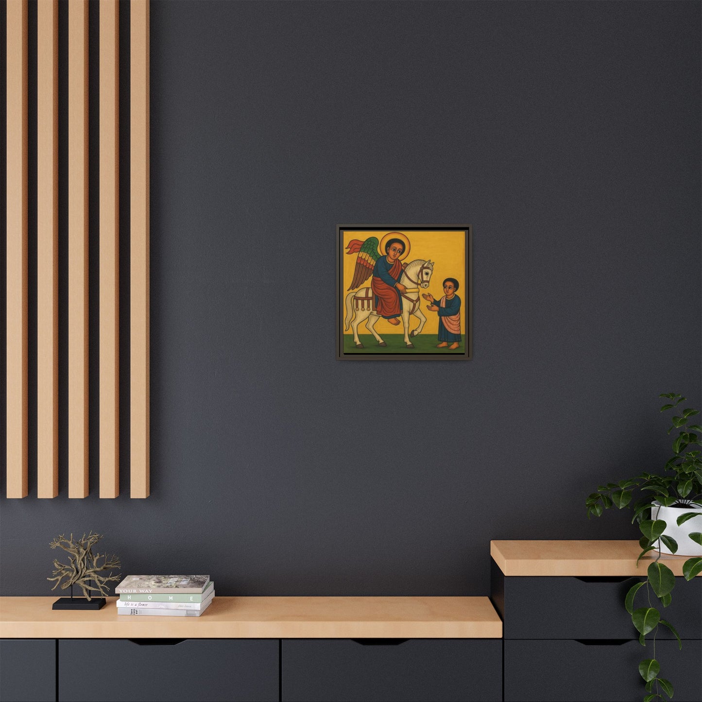 Matte Canvas, Framed (Multi-color) Saint Michael ቅዱስ ሚካኤል