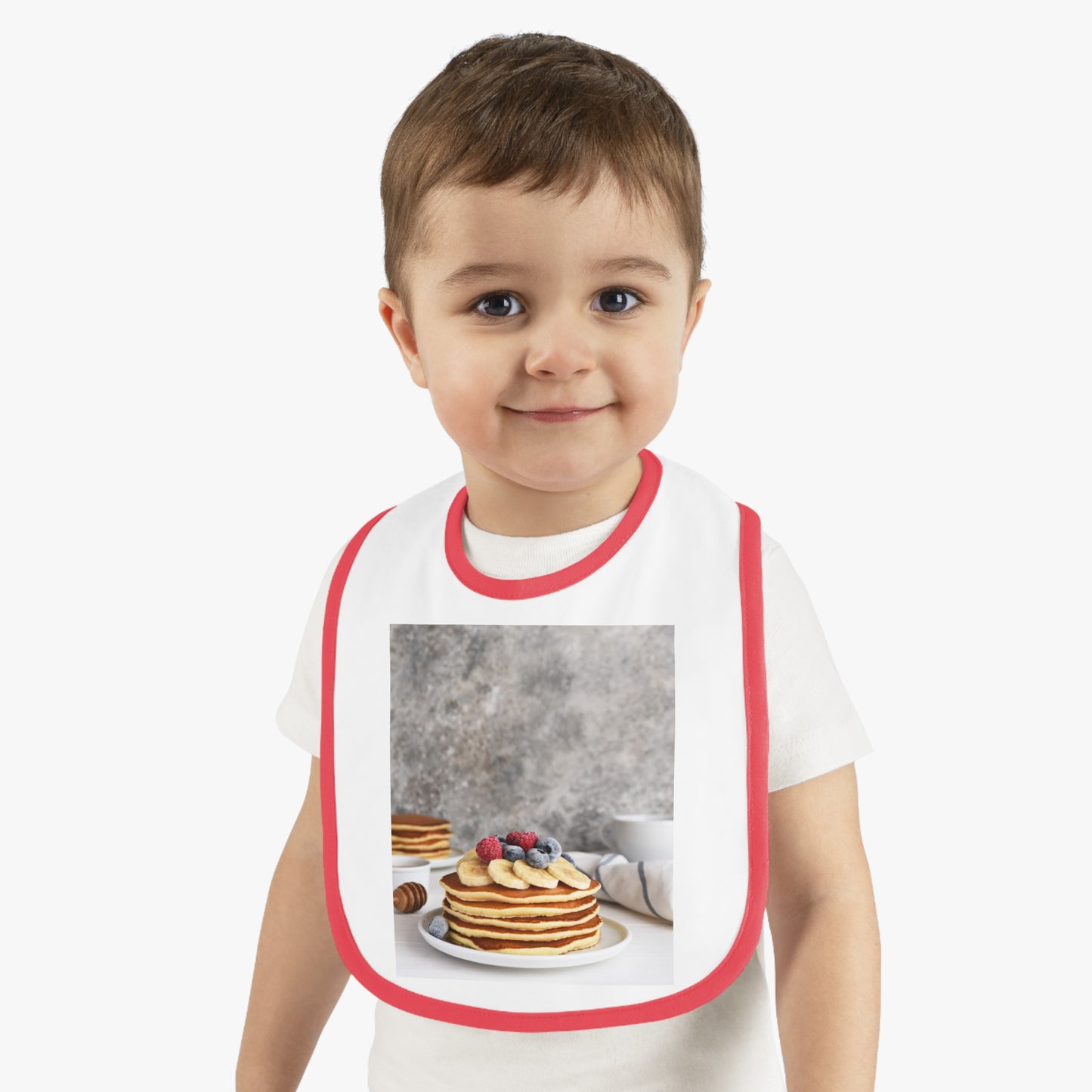 Baby Contrast Trim Jersey Bib