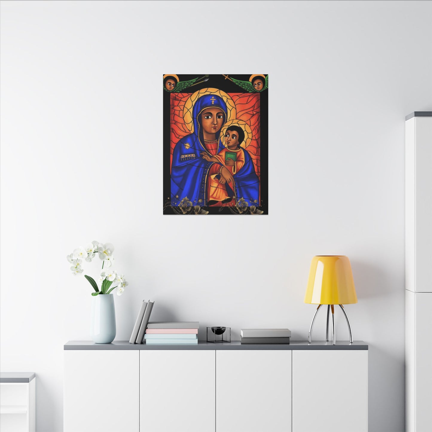 Virgin Mary Matte Canvas, Stretched, 0.75" (Multi-Size)