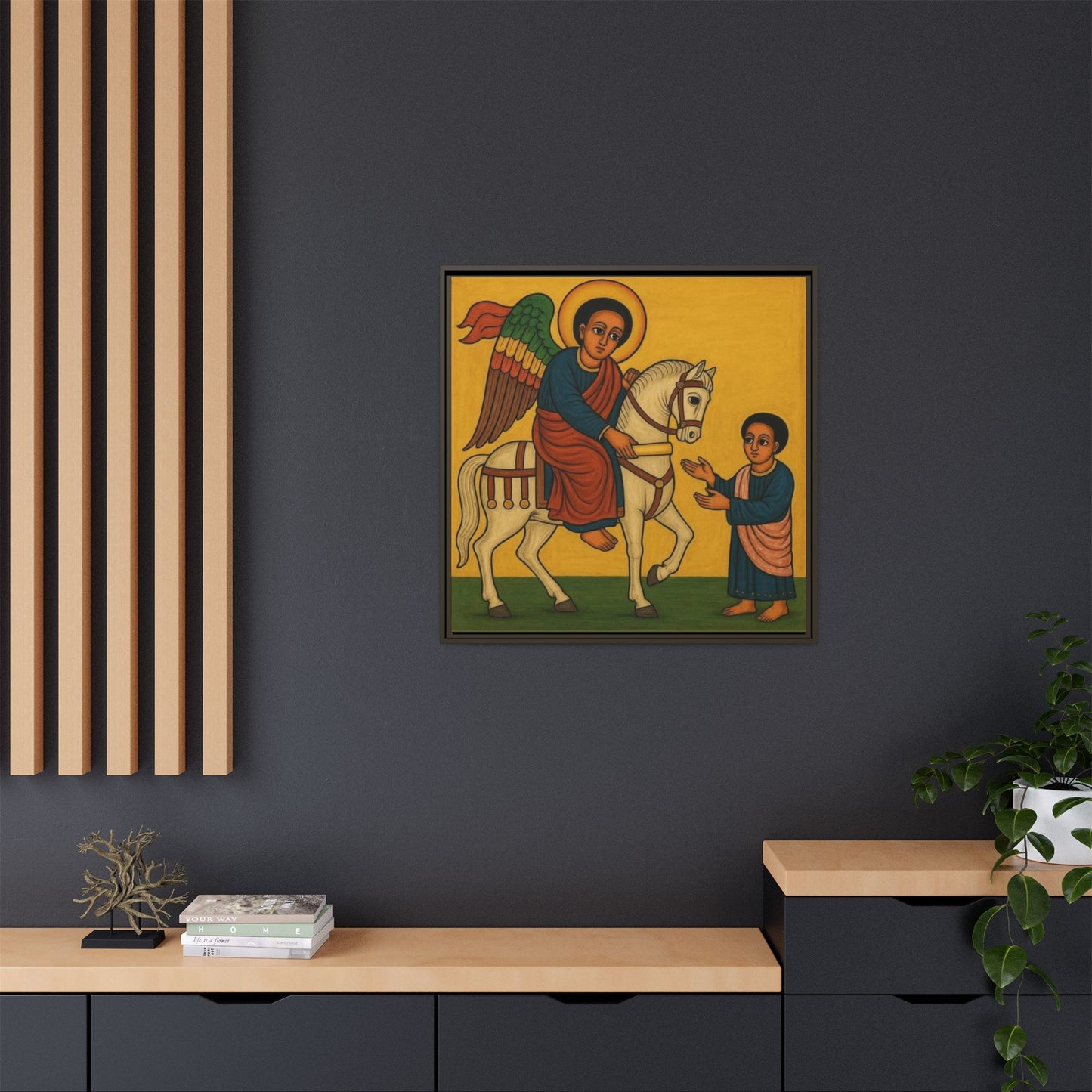Matte Canvas, Framed (Multi-color) Saint Michael ቅዱስ ሚካኤል
