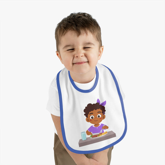Baby Contrast Trim Jersey Bib