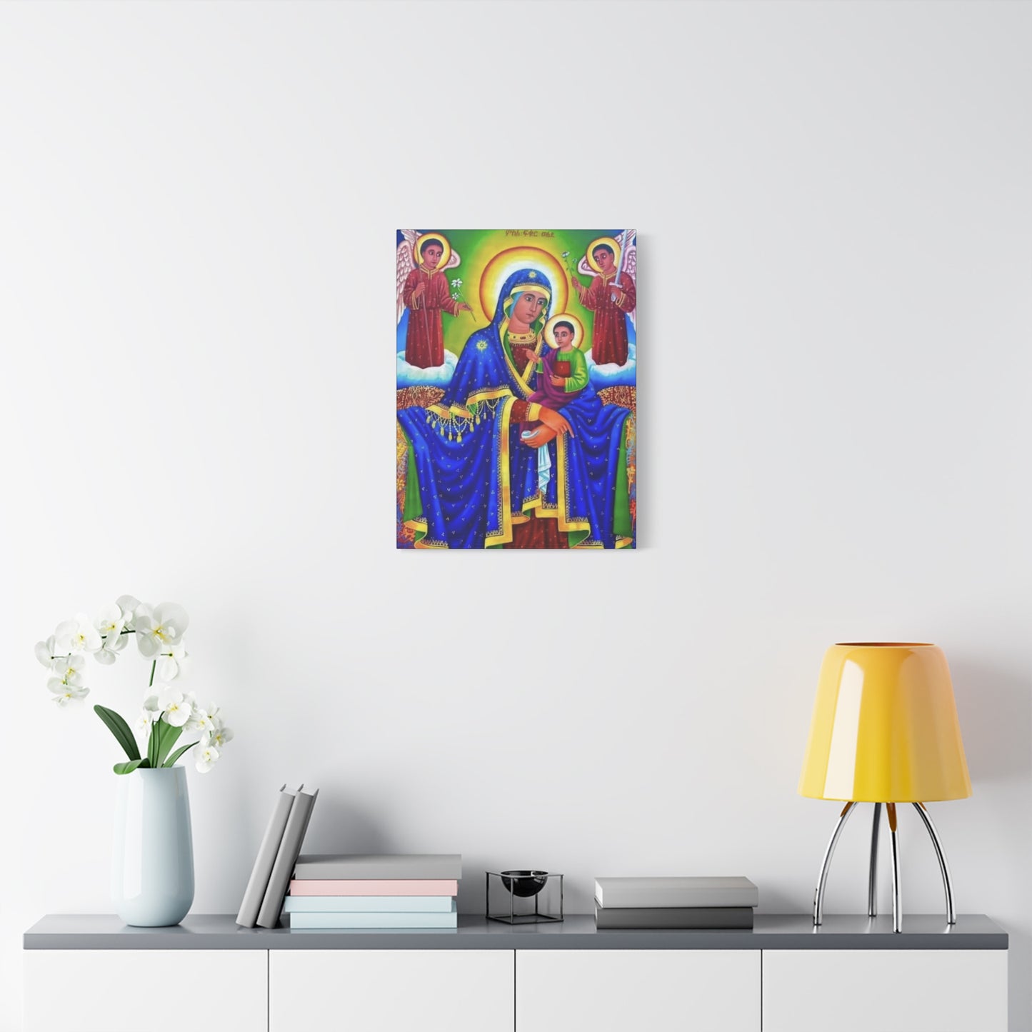Virgin Mary Matte Canvas, Stretched, 1.25" ማርያም ድንግል
