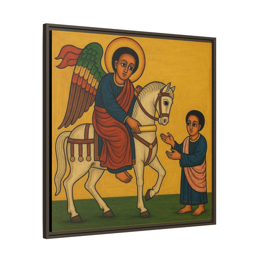 Matte Canvas, Framed (Multi-color) Saint Michael ቅዱስ ሚካኤል