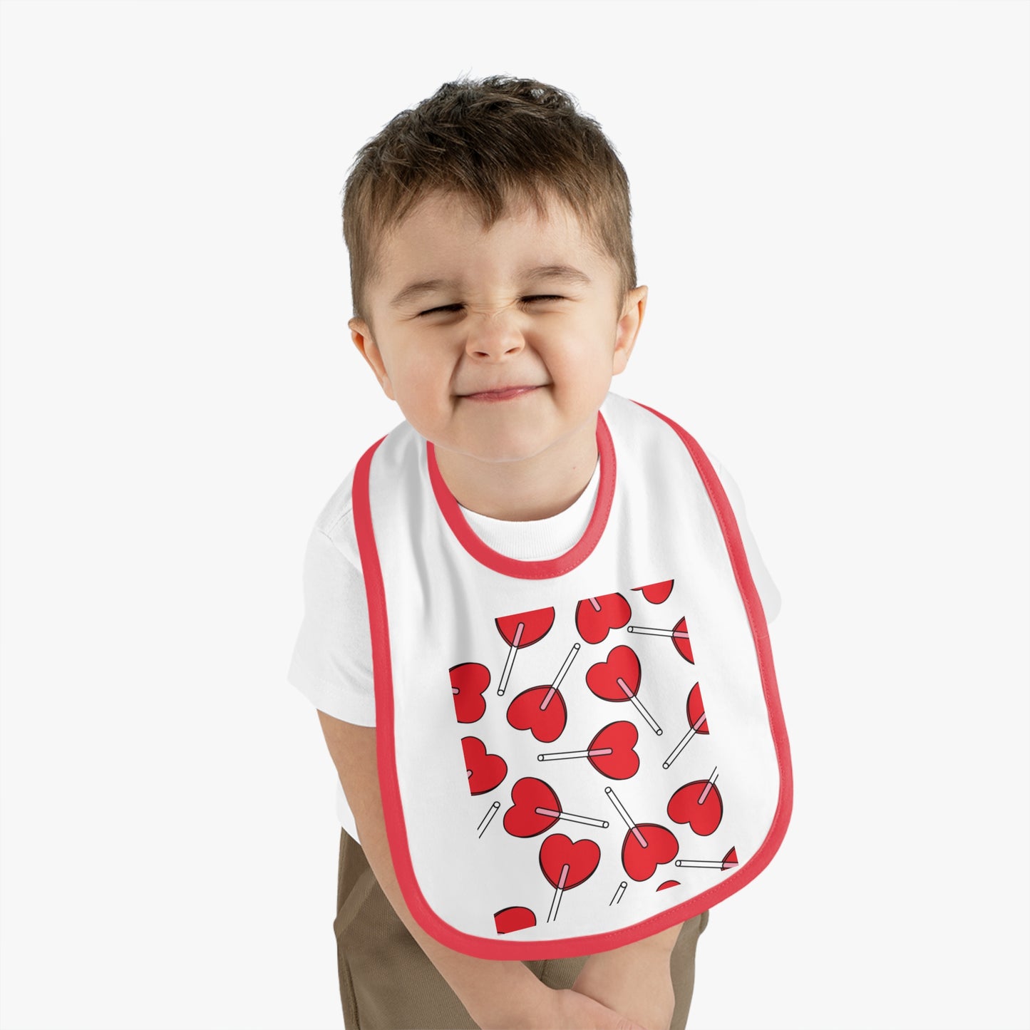 Baby Contrast Trim Jersey Bib