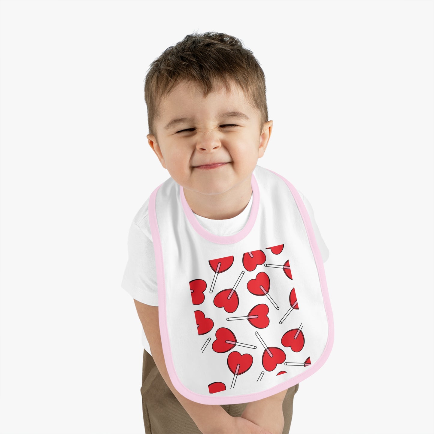 Baby Contrast Trim Jersey Bib