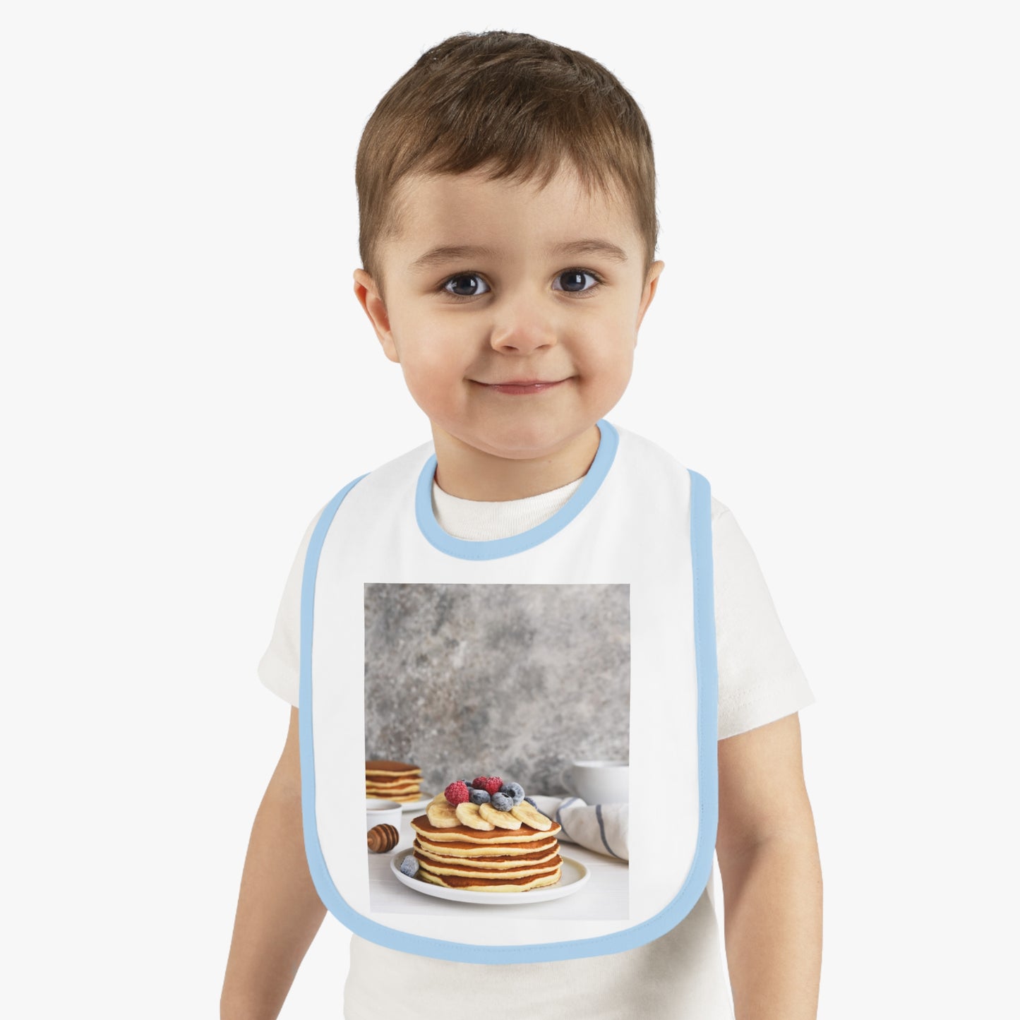 Baby Contrast Trim Jersey Bib