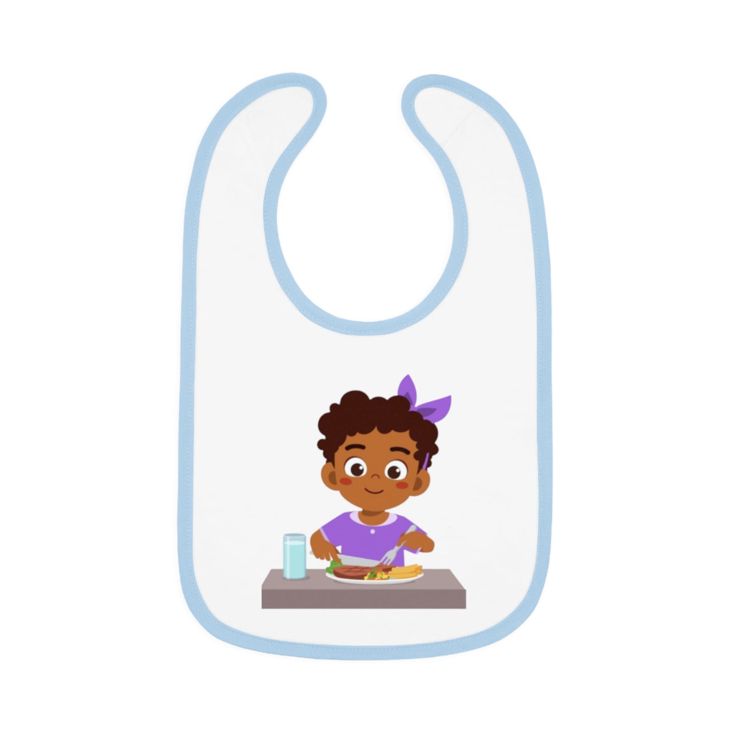 Baby Contrast Trim Jersey Bib