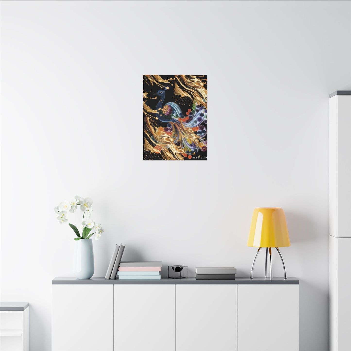 Matte Canvas, Stretched, 0.75" (Multi-Size)  Peacock
