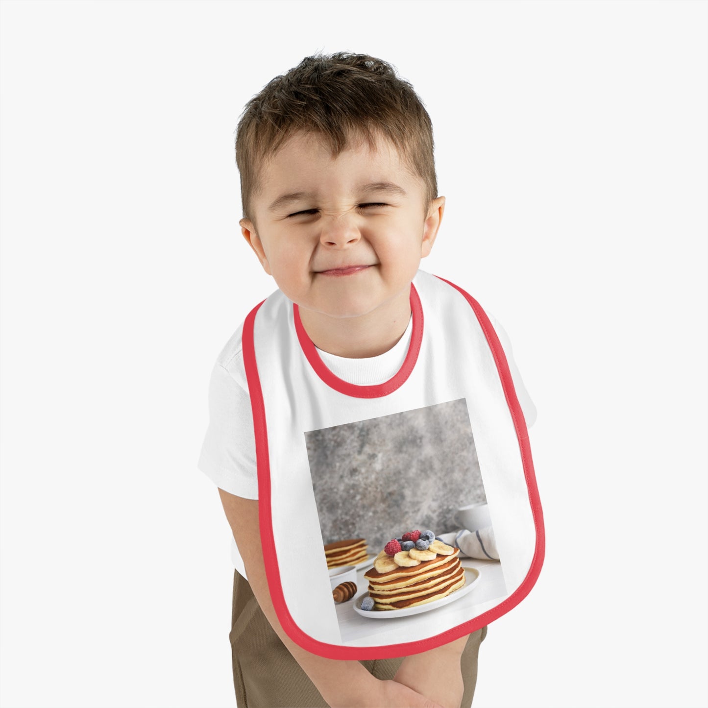 Baby Contrast Trim Jersey Bib