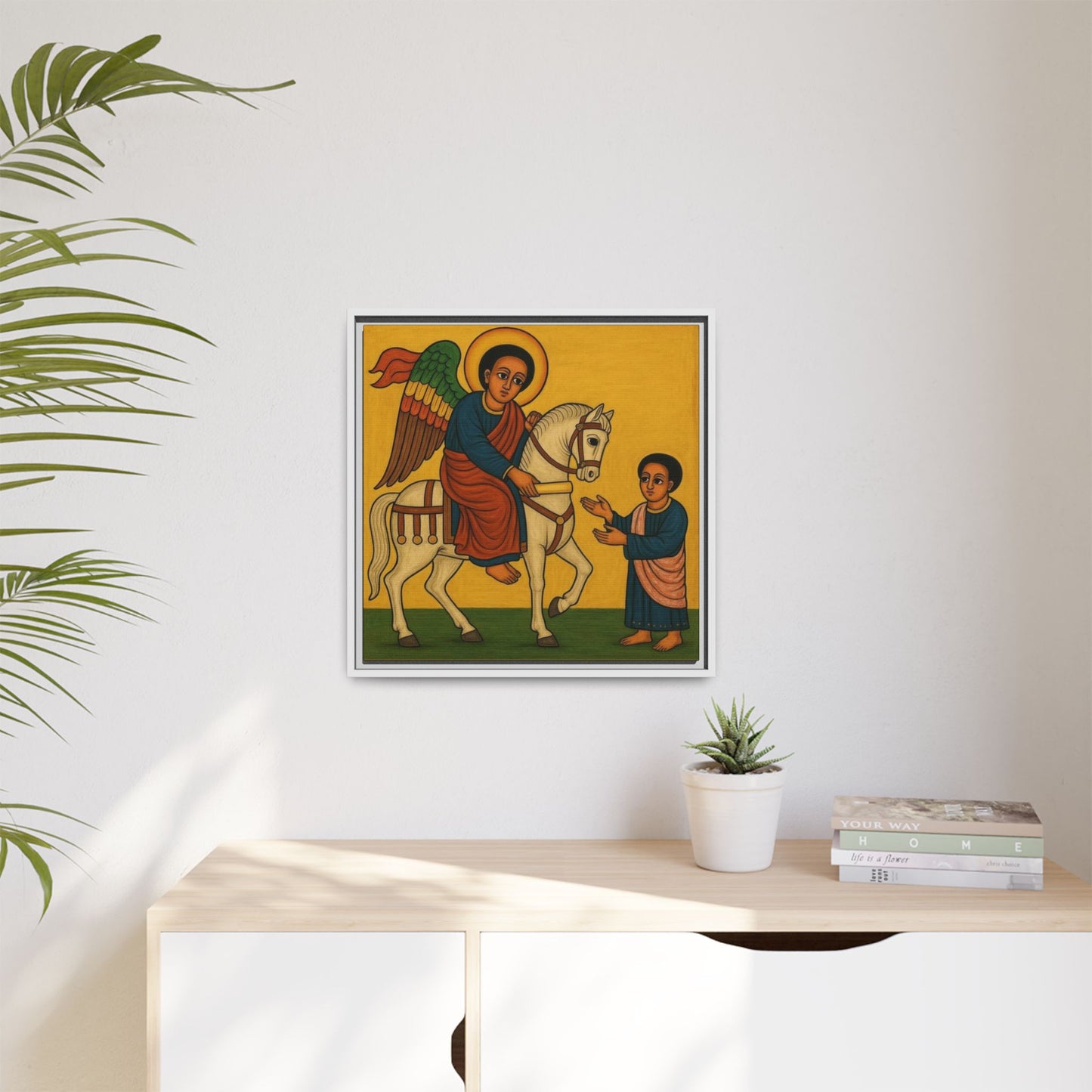 Matte Canvas, Framed (Multi-color) Saint Michael ቅዱስ ሚካኤል