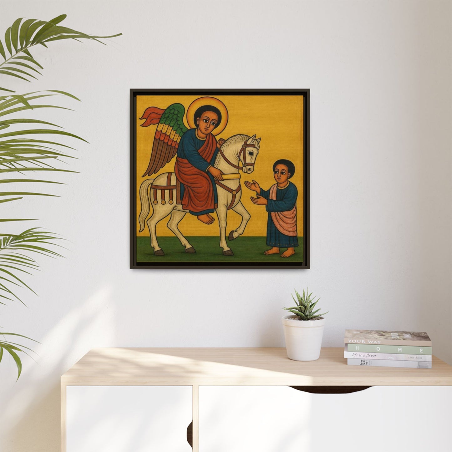 Matte Canvas, Framed (Multi-color) Saint Michael ቅዱስ ሚካኤል
