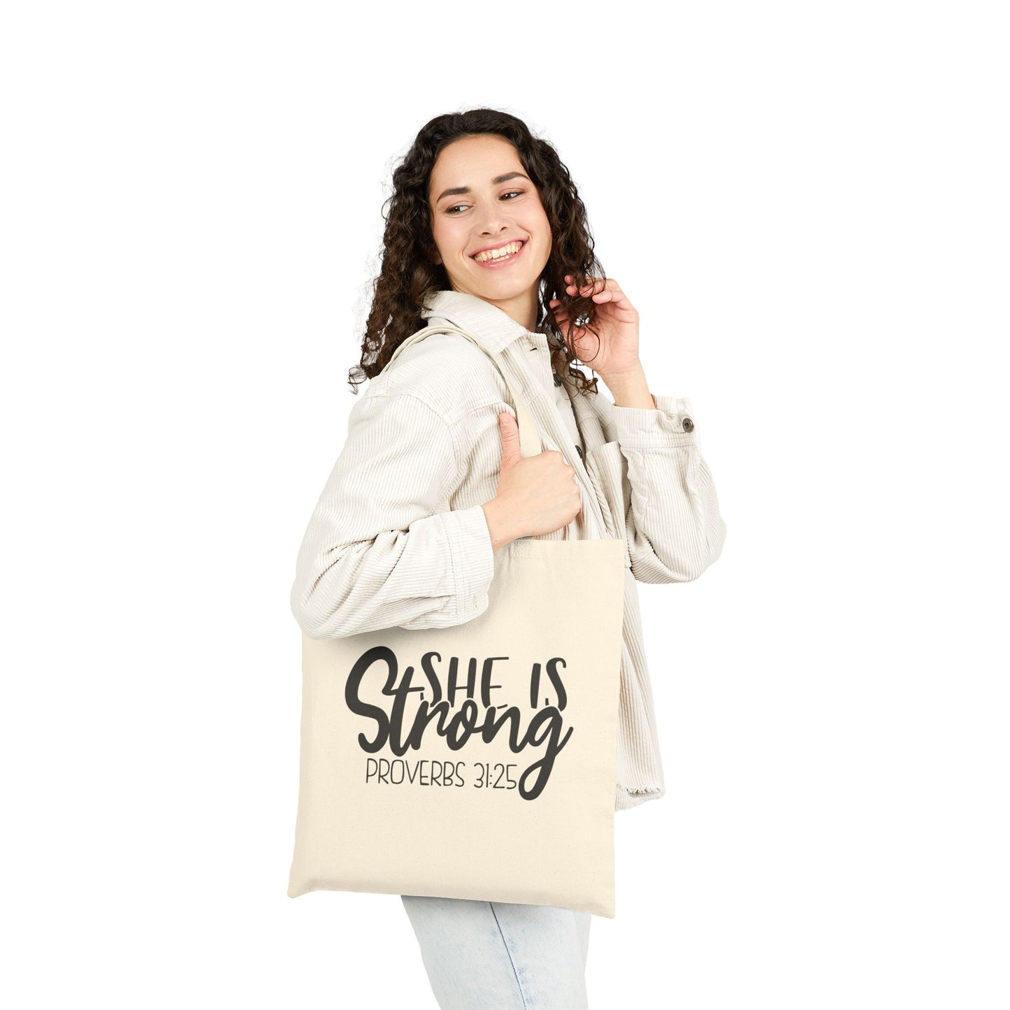Cotton Tote Bag she is strong