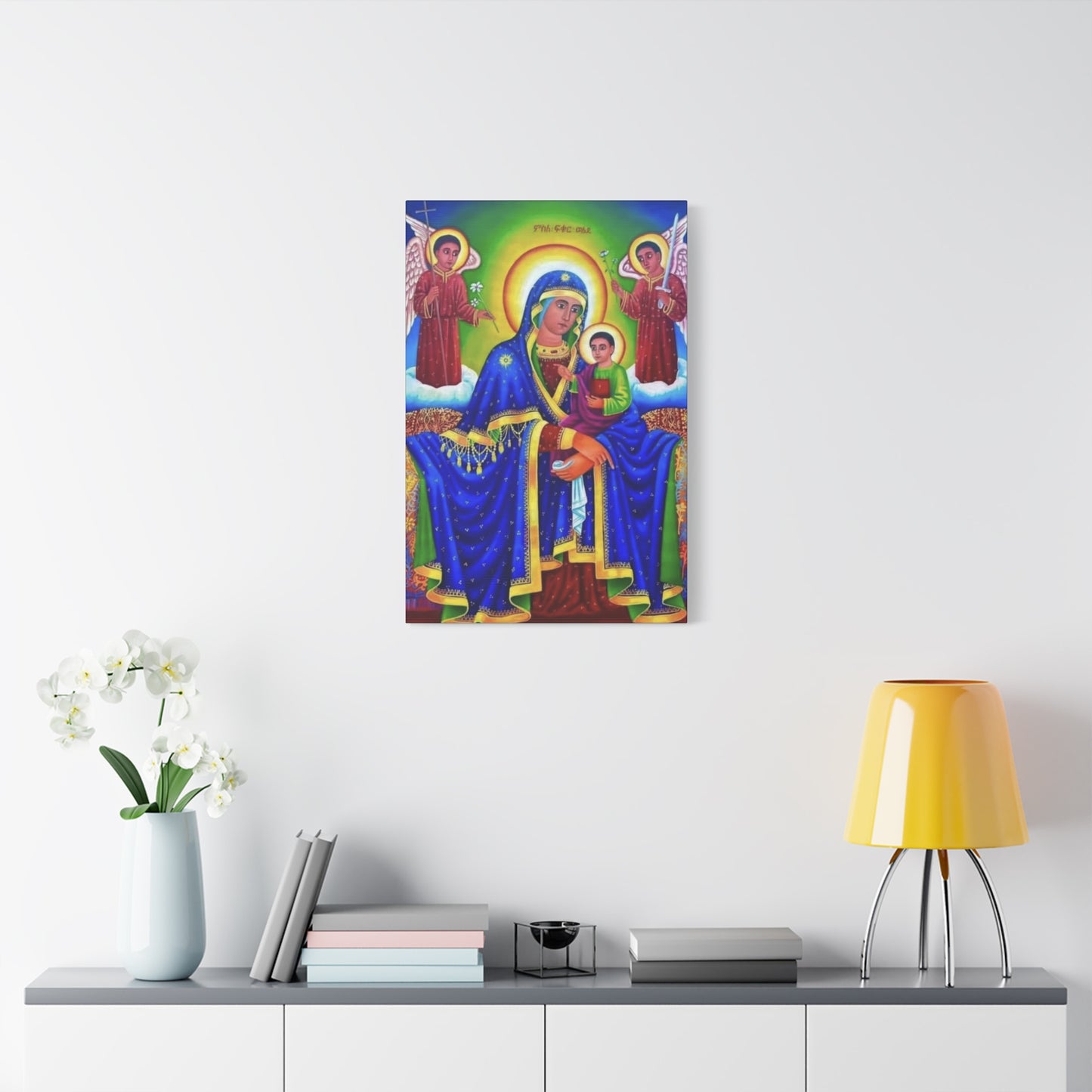 Virgin Mary Matte Canvas, Stretched, 1.25" ማርያም ድንግል