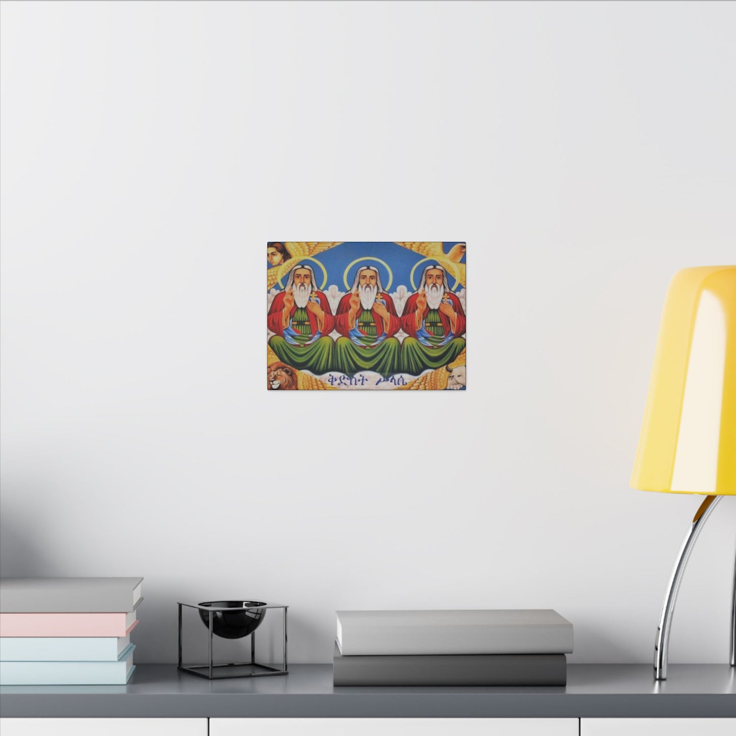 Matte Canvas, Stretched, 0.75" (Multi-Size) Holy Trinity Icon